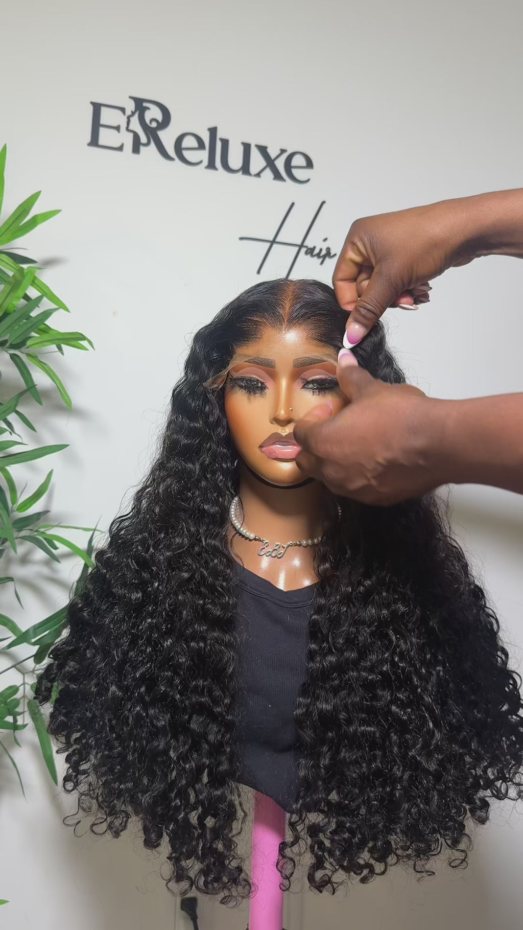 26” Sassy Curly Wig – Virgin Curly Hair with Lagos Hairline & 5x5 Transparent Lace