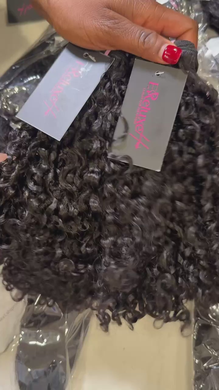 Virgin Curly Hair Bundles – Premium Black Curly Bundles (12”–18”)